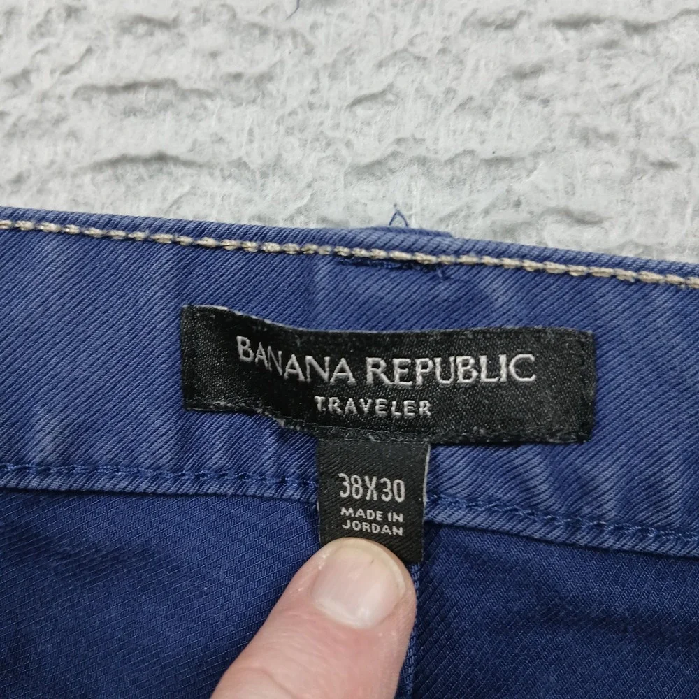 Banana Republic Traveler Chino Men's 38x30 Blue Athletic Tapered Fit‎